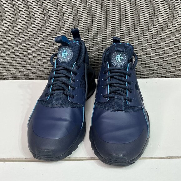 Nike Air Huarache Navy Blue Sneakers Men's Size 8 Lightweight Breathable Mesh - Picture 2 of 8